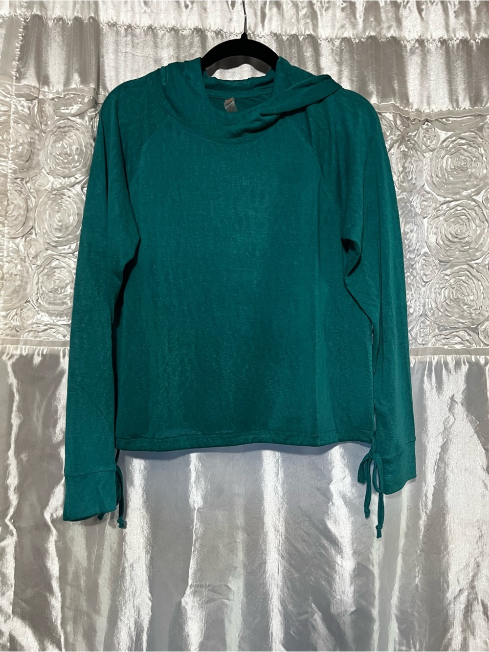 Mono B Teal Long-Sleeve Hooded Pullover